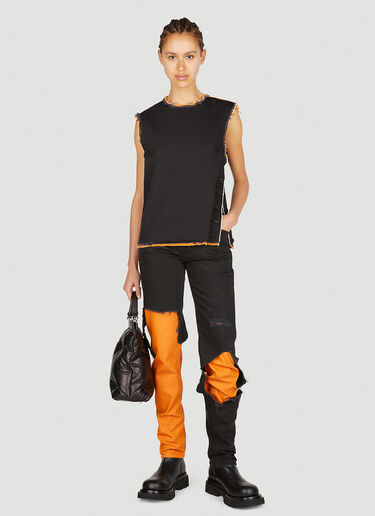 Raf Simons Destroyed Double Jeans Orange raf0351003