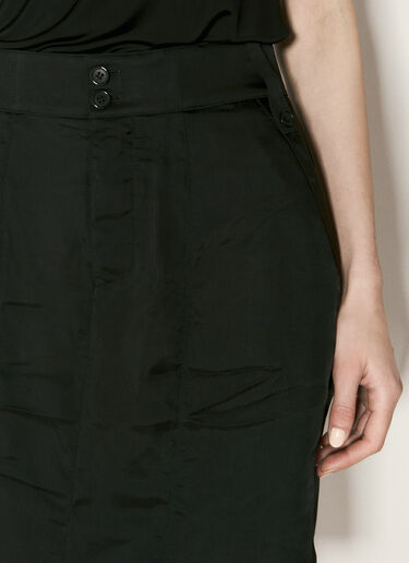 Saint Laurent 斜纹布铅笔半裙 黑色 sla0255007