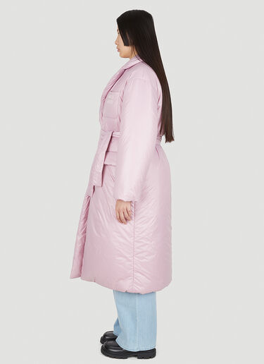 Miu Miu Puffer Belted Coat Pink miu0250019