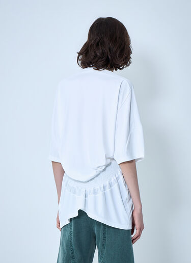 LUEDER Shirred Football T-Shirt White ldr0364009