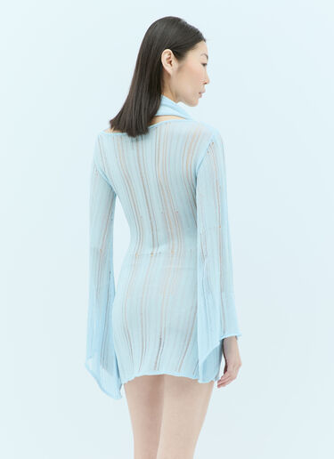 Aya Muse Lys Open-Knit Dress Light Blue aym0255008