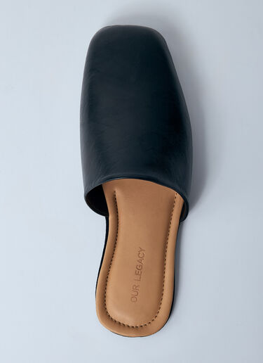 Our Legacy Ciagarr Leather Mules Black our0360018