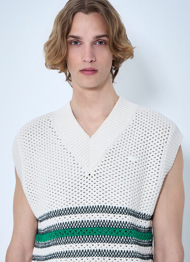 Lacoste Sleeveless Knit Vest White lac0364001