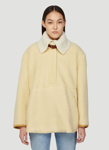 Isabel Marant Brigitte Fleece Jacket Cream ibm0247001