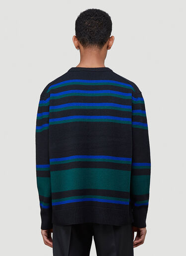 Acne Studios Striped Knit Sweater   Black acn0143023