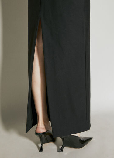 Alexander Wang 落肩及地连衣裙 黑色 awg0255001