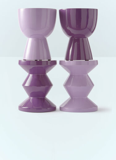 POLSPOTTEN Zig Zag Stool Purple wps0691446