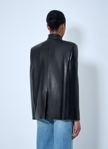 Khaite Single-Breasted Leather Jacket Black kha0264010