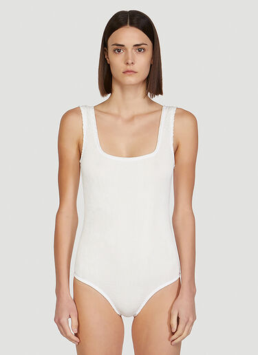 Bottega Veneta Crinkle Swimsuit White bov0248073