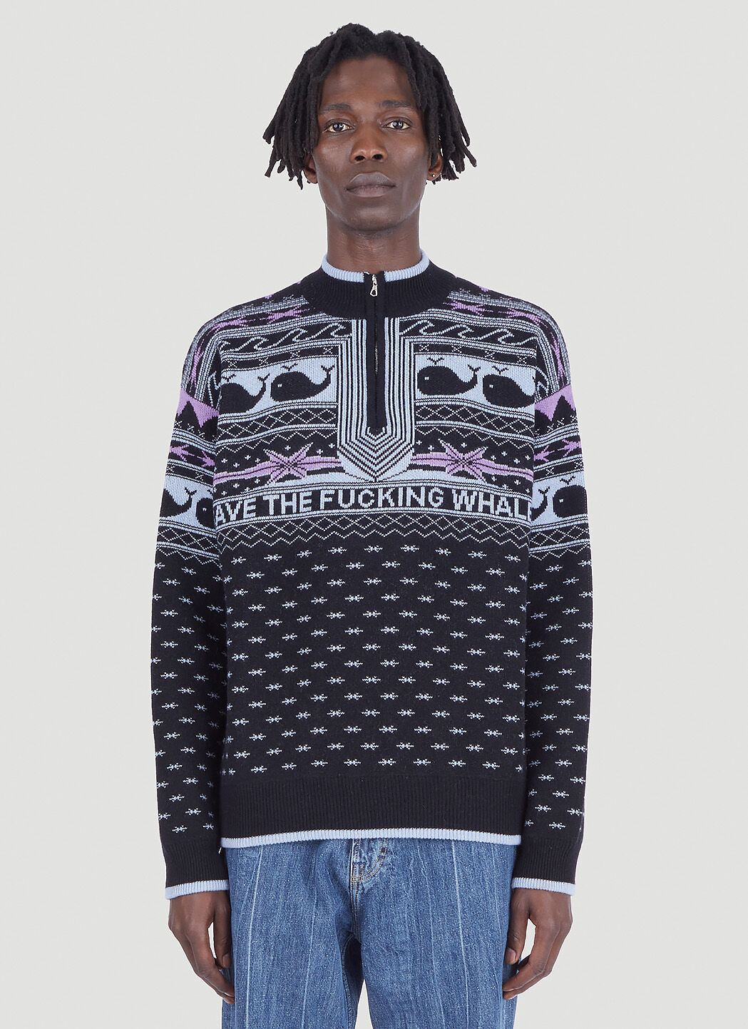 Phipps Save The Whales Sweater in Blue LN CC