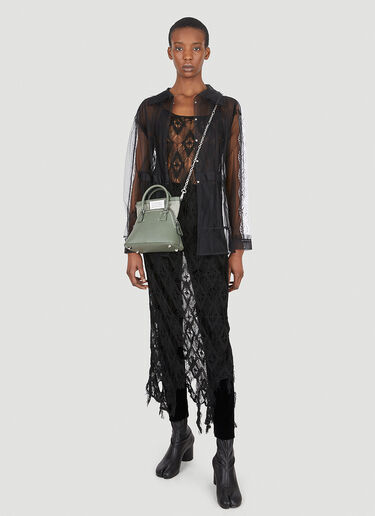 Maison Margiela Sheer Crochet Dress Black mla0247005