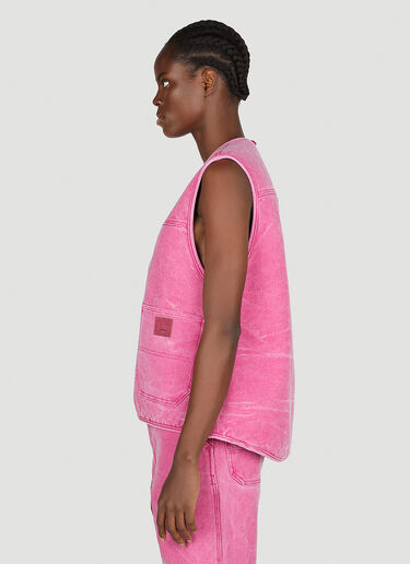 Acne Studios Face Patch Sleeveless Vest Pink acn0351008
