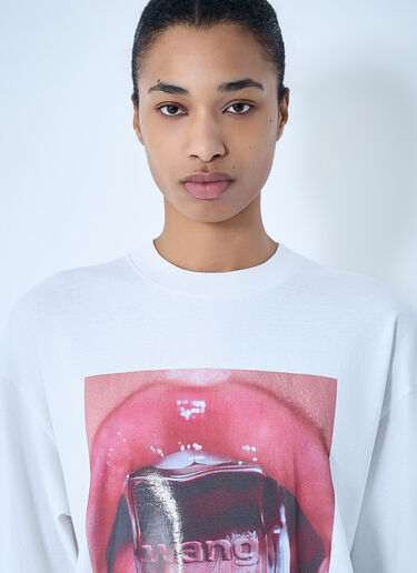 Alexander Wang Cotton Jersey Graphic T-Shirt Blue awg0264006