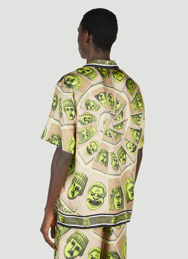 Versace Mask Silk Shirt Beige ver0152003