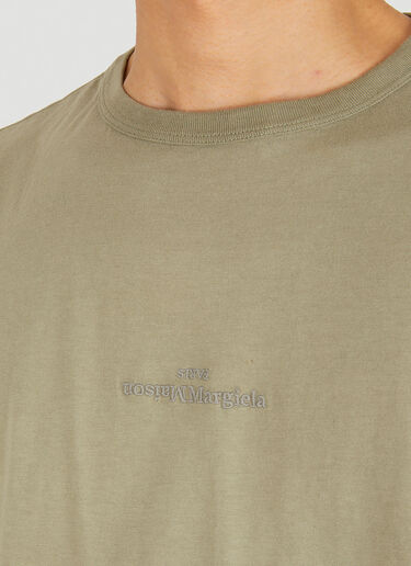 Maison Margiela Logo Embroidery T-Shirt Khaki mla0148005