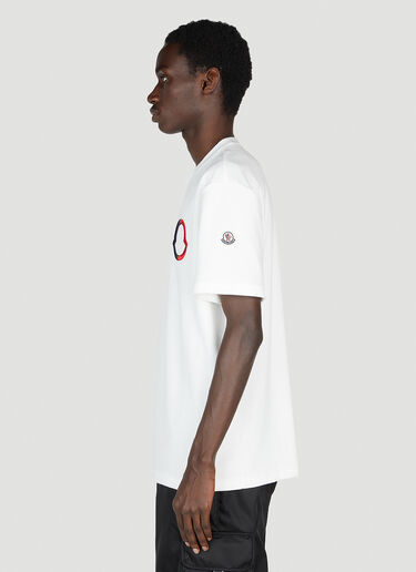 Moncler 徽标刺绣 T 恤 白色 mon0151003