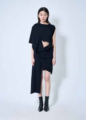 Sia Arnika Draped Polo Dress Black sia0260001