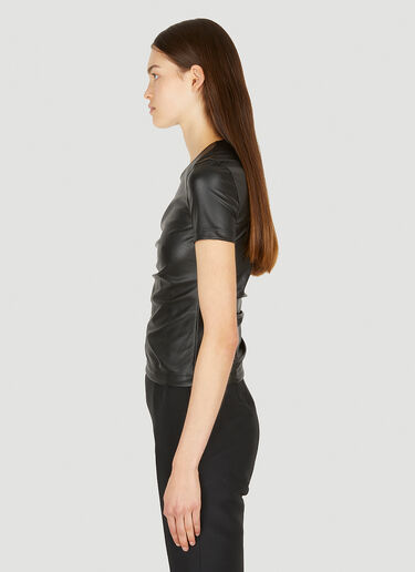 Helmut Lang Faux Leather T-Shirt Black hlm0250002