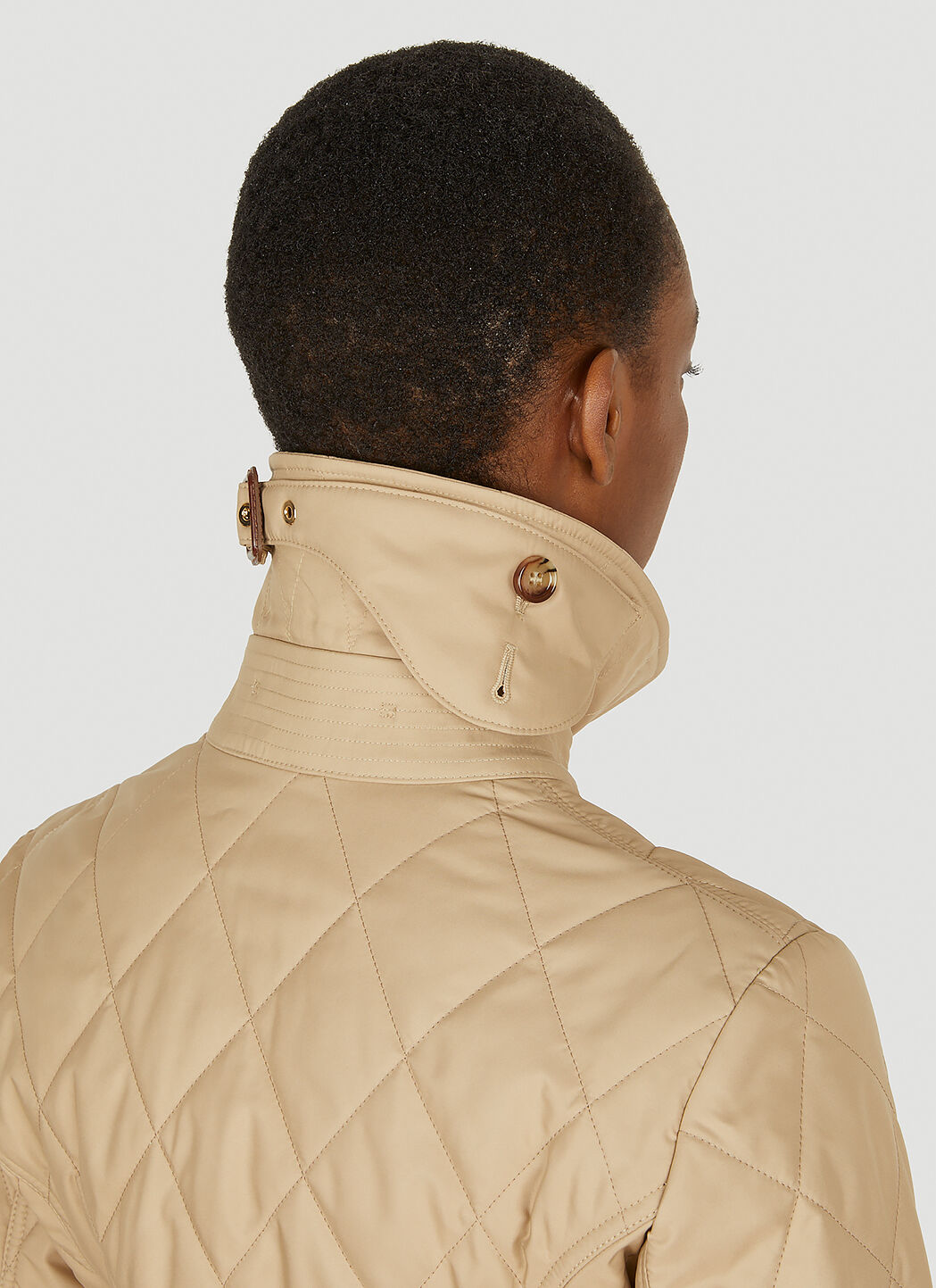 Burberry Fernleigh Quilted Jacket in Beige LN CC