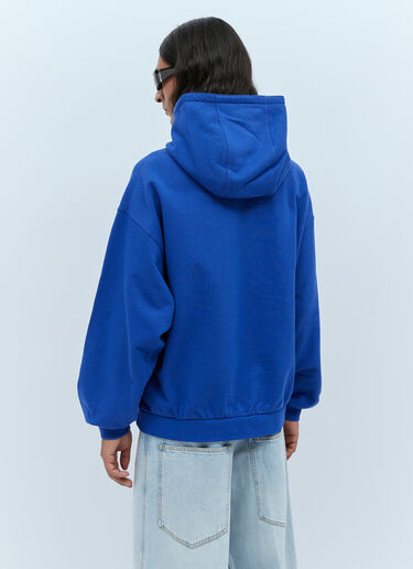 Gucci Mushroom Logo Hooded Sweatshirt Blue guc0153054