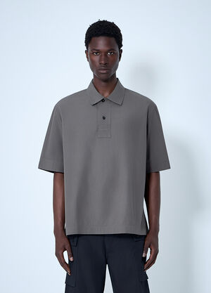 Margaret Howell Cotton Poplin Boxy Shirt Grey mhl0164003