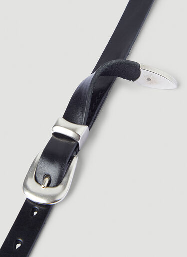 Our Legacy Curved Buckle Belt Black our0346003