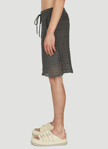 Popcorn Open Stitch Shorts Isa Boulder Popcorn Open Stitch Shorts Grey isa0151004