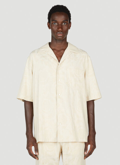Versace Jacquard Short Sleeve Shirt Black ver0153009