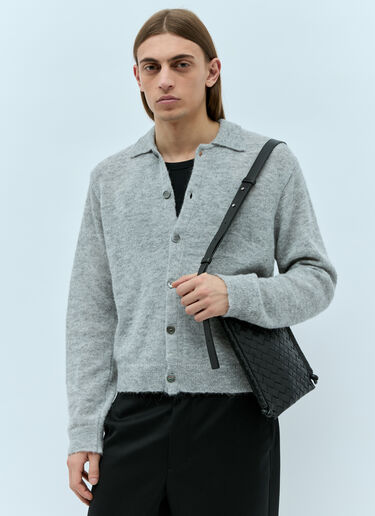 Bottega Veneta 小号扁平 loop 斜挎包  黑色 bov0155027