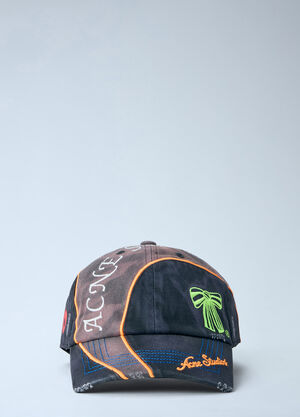 Acne Studios Embroidered Logo Cap Grey acn0164008
