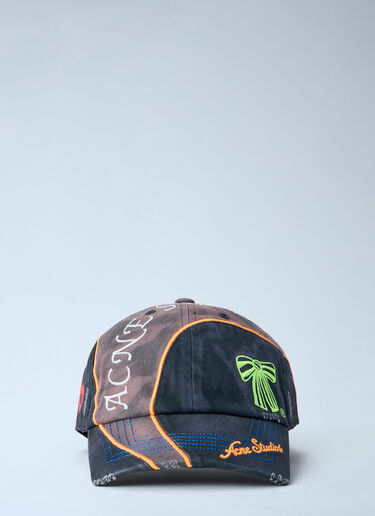Acne Studios Embroidered Logo Cap Grey acn0164008