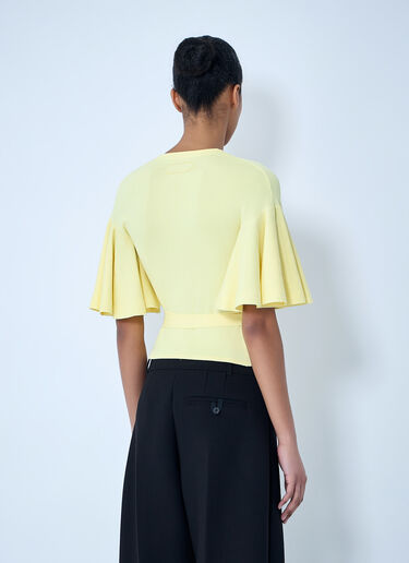 Jacquemus Wrap Knit Top Yellow jac0264018