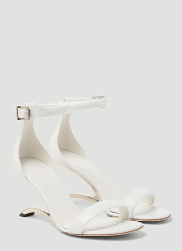Alexander McQueen Arc Leather Heeled Sandals White amq0248024