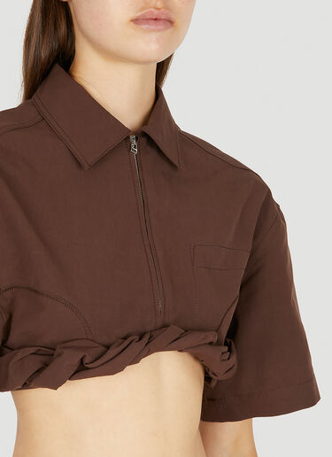 Jacquemus La Chemise Silpa Shirt Brown jac0250167