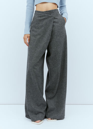 Wide Leg Wool Pants Max Mara Wide Leg Wool Pants Dark Grey max0254054