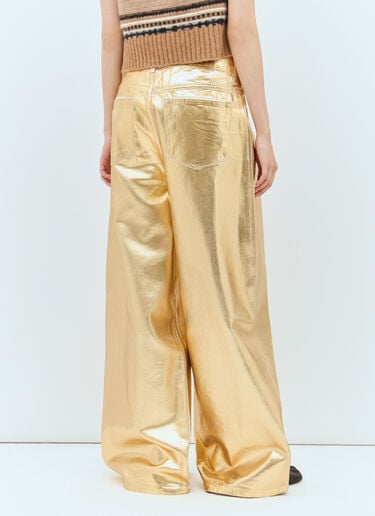 Foil Wide Jeans GANNI Foil Wide Jeans Gold gan0257008