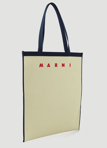 Marni Flat Shopping Tote Bag Cream mni0147037