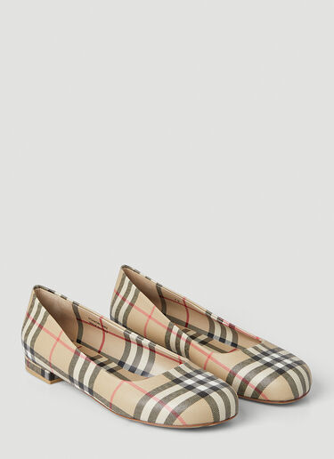 Burberry Ryan Vintage Check Ballet Flats Beige bur0246003