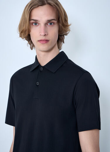 Dries Van Noten Cotton Helder Polo Black dvn0163020