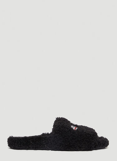 Balenciaga Furry Slides Black bal0245022