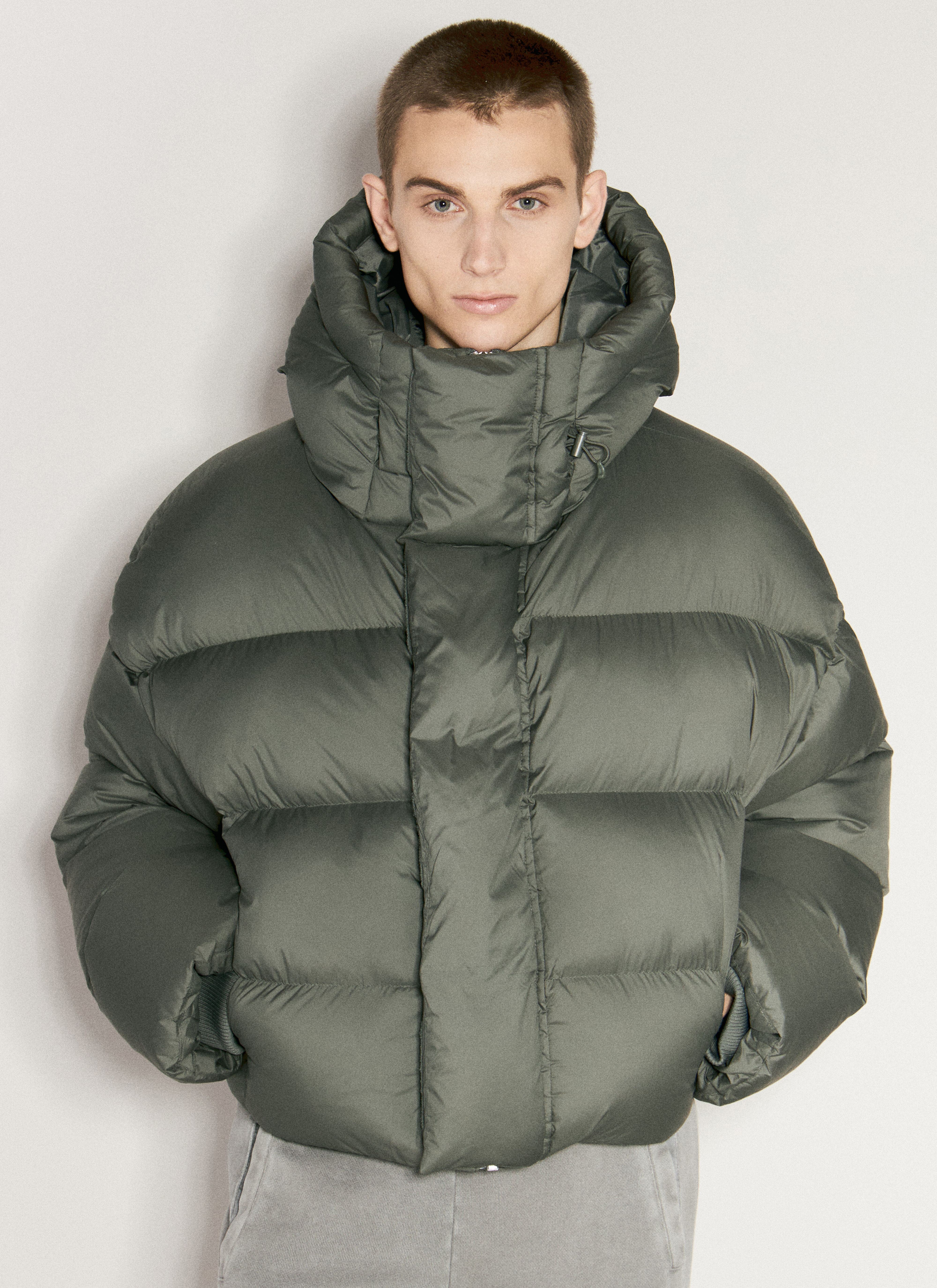 Mens full zip hooded puffer jacket store