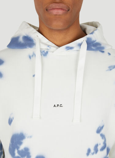 A.P.C. Victor Tie Dye Hooded Sweatshirt Blue apc0148013