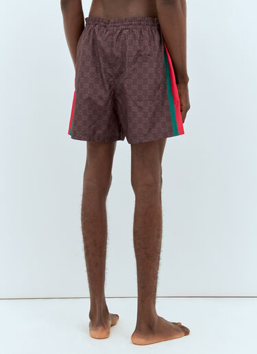 Web Swim Shorts Gucci Web Swim Shorts Brown guc0157035