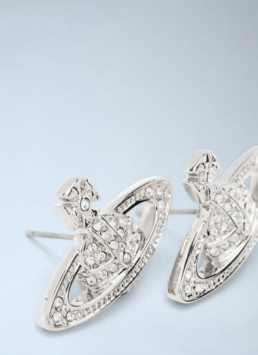 Vivienne Westwood Mini Bas Relief Earrings Silver vww0356003