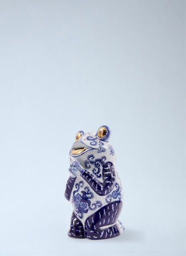 POLSPOTTEN Porcelain Frog Figurine Blue wps0691987