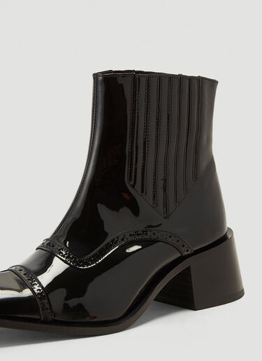 Martine Rose Squared-Toe Ankle Boots Black mtr0239004