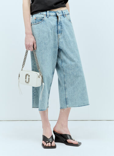 Marc Jacobs 字母花押凹纹 Snapshot 单肩包 白色 mcj0255026