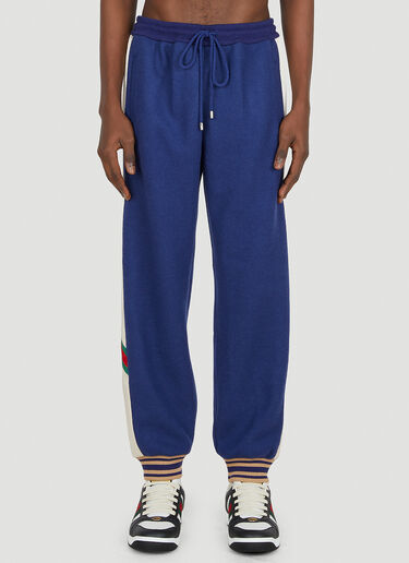 Gucci Web Stripe Colour Block Track Pants Blue guc0151059