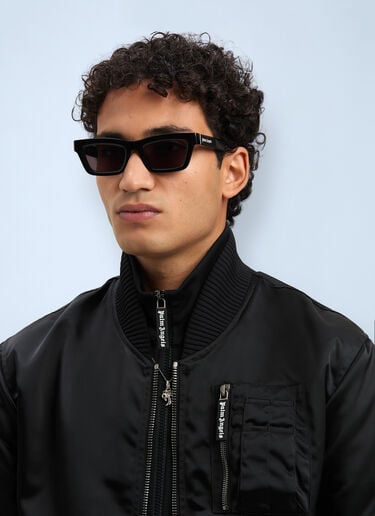 Logo Print Bomber Jacket Palm Angels Logo Print Bomber Jacket Black pma0160048