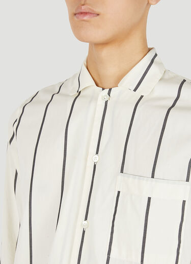Tekla Striped Classic Pyjama Shirt White tek0351022
